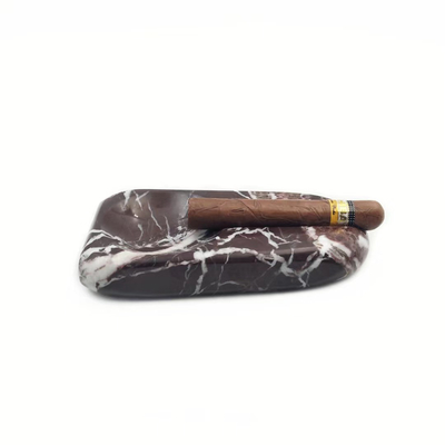 kupować Prostokątna popielniczka z marmuru Rosso Levanto, elegancka, spersonalizowana, z materiału premium online manufacture