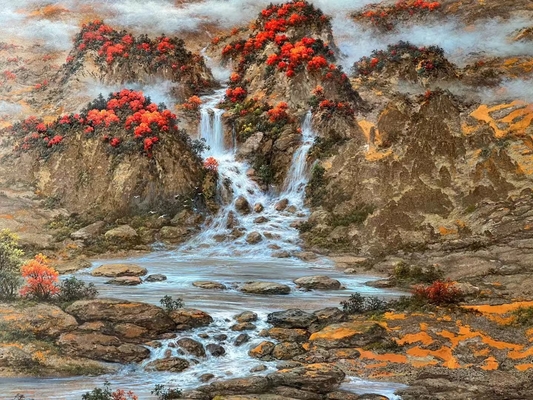 Buy Modern Luxury Stone Art Painting Natural Artistic Design For Interior Decoration online manufacture