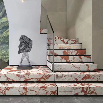 satın al Doğal Kişiselleştirilmiş İtalyan Bvlgari Pembe Mermer Döşeme Pembe Mermer Zemin Kaplama online manufacture