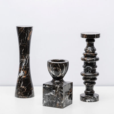 Mua Đá đá marble Nero Margiua tự nhiên Đèn nến Đá đá thủ công tùy chỉnh Đá đá marble với thiết kế tối giản online manufacture