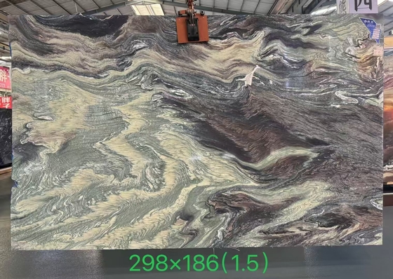 Buy Italy Purple Portoro Marble Luxury Stone Book-match Background Feature Wall Luxurious Flooring Stone online manufacture