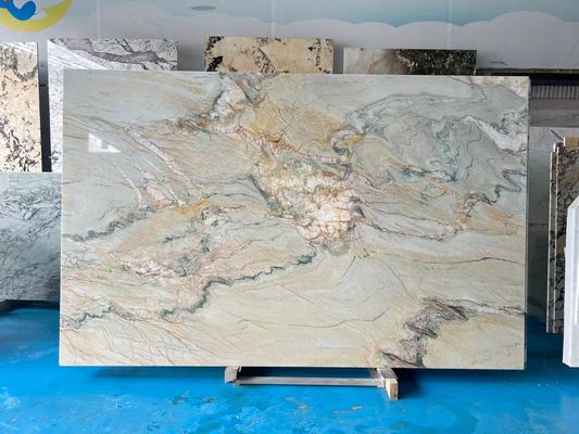 acheter Marbre Brésilien Rainbow Impression, Fond de Mur Vedette en Pierre de Luxe, Effet Livre, Revêtement de Sol Luxueux en Pierre online manufacture