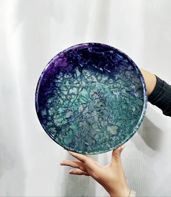 acheter Plateaux de dessert en marbre de luxe plateau de fluorite décoratif avec surface poli online manufacture