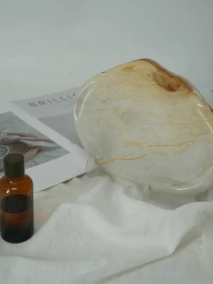 Mua Ý Da Vinci Marble Slab Tray White Marble Circle Tray bền chống ăn mòn online manufacture