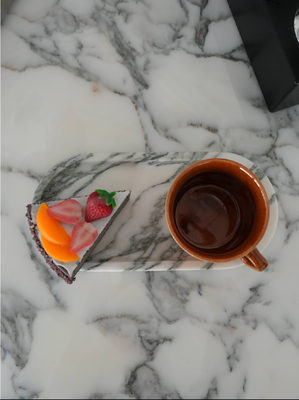Buy Italy Arabescato Corchia Marble Oval Tray Natural Marble Plate With Luxury Style online manufacture