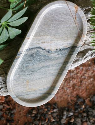 kaufen Langlebige, abriebfeste Marmorstein-Tablett, rundes Marmor-Waschtischtablett online manufacture