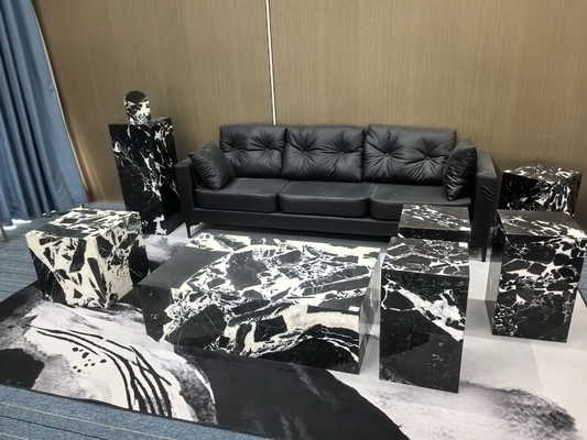 comprar Mesa de centro de mármol negro francés, larga vida útil para decoración de interiores online manufacture