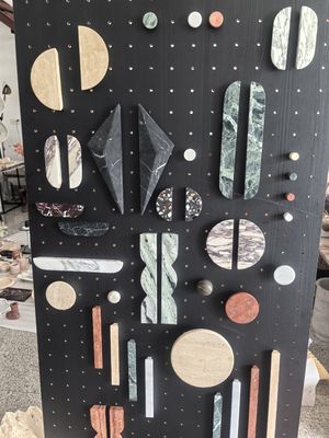 comprare Maniglie per porte in marmo geologico uniche, hardware in pietra artigianale per mobili di lusso online manufacture