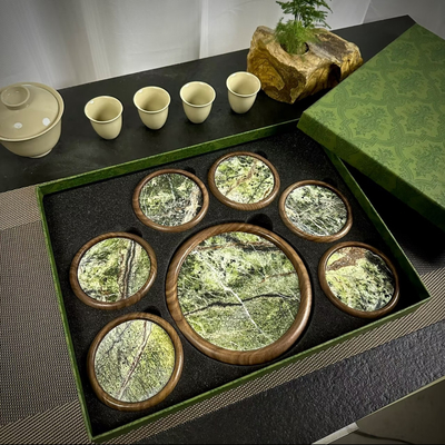 acheter Plat à dessert rond en marbre de luxe moderne, ensemble de dessous de verre en marbre naturel online manufacture