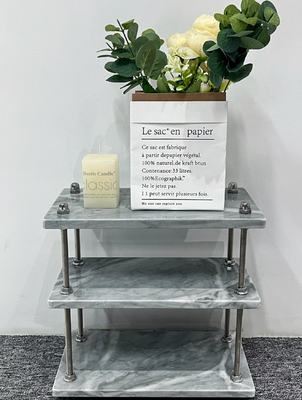 comprar Mesa de estantería de mármol de múltiples niveles de mármol artesanal personalizado de alta durabilidad online manufacture