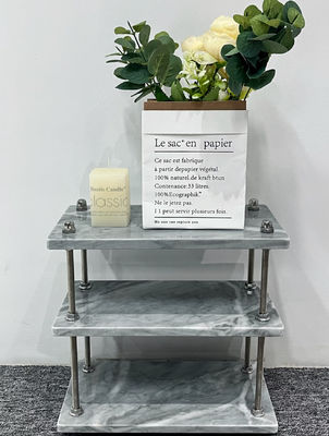 acheter Table étagère en marbre à plusieurs niveaux, marbre artisanal personnalisé, haute durabilité online manufacture