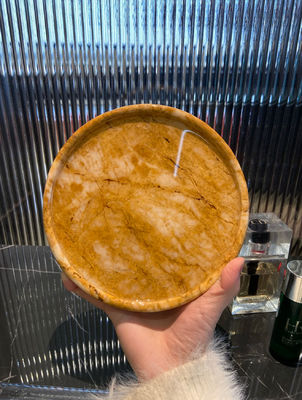 comprare Luxury Natural Amarillo Marble Tray - Piatto centrale del design moderno per l'arredamento degli interni online manufacture
