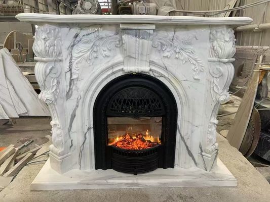comprare Arabescato Corchia Art Deco Camino di marmo Rinascimento Erede scultorea per le proprietà d'élite online manufacture