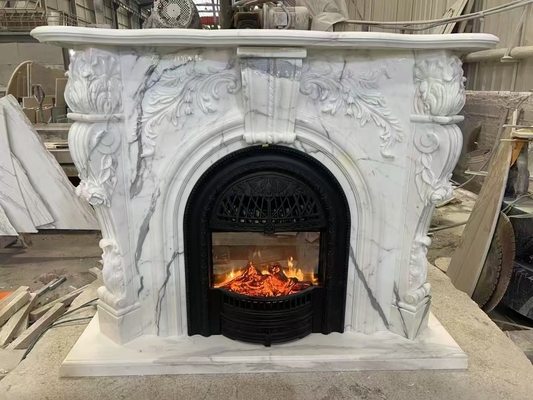 Buy Arabescato Corchia Art Deco Marble Fireplace Renaissance Sculptural Heirloom For Elite Estates online manufacture