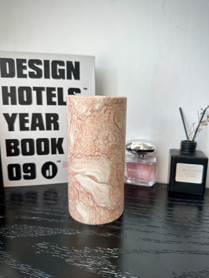 acheter Vase à fleurs en pierre de couleur rose, haute durabilité, style luxueux, artisanal online manufacture