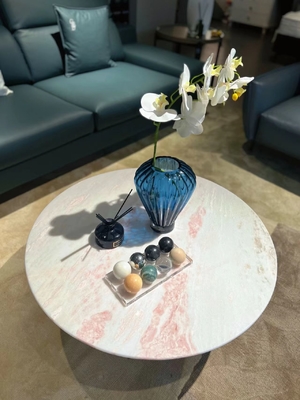 Beli Rose Rainbow Round Marble Top Coffee Table Marble Pedestal Table tahan goresan online manufacture