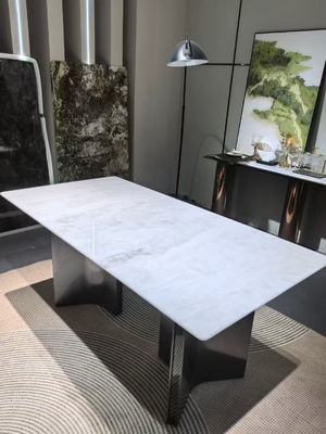 Buy Stain Resistant High Performance Natural Marble Dining Table Marble Stone Dining Table online manufacture