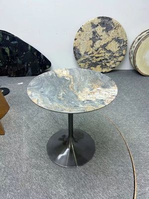 kopen Palissandro Blauw Marmeren Eettafel Set Braziliaanse Ronde Luxe slijtvaste Tafel online manufacture