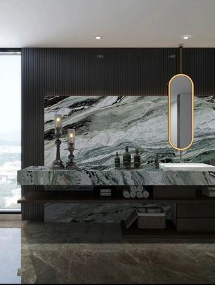 kopen Zwarte groene geven marmeren plaat 18 mm voor interieurdecoratie online manufacture