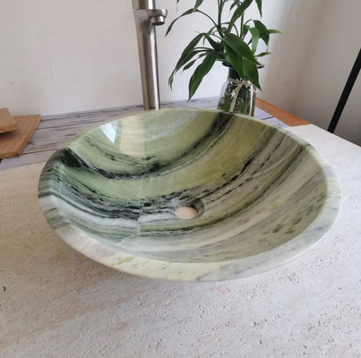 Buy Premium Shangri-La Jadeite Marble Vanity Basin | Luxury High-Gloss Finish online manufacture
