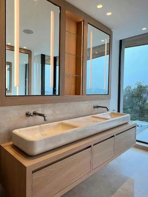 satın al Doğal kireçtaşı banyo lavabosu. online manufacture