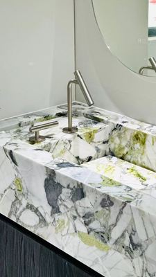 satın al Soğuk Zümrüt Yeşim Mermer Banyo Lavabosu online manufacture