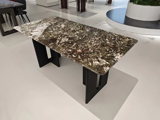خرید Green Pandora Marble Dining Table - Luxury Crystalline Art Table for Dining Room online manufacture