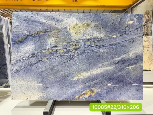 Brazilian Azul Bahia Marble Luxury Stone Book-match Background Feature Wall Luxurious Flooring Stone