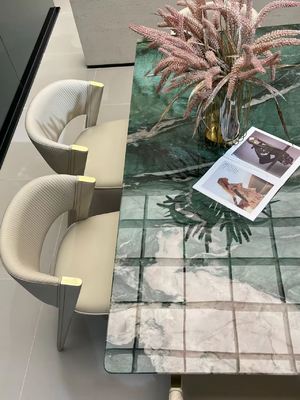 Luxury Emerald Green Marble Dining Table | Natural Artistry for Dining Room