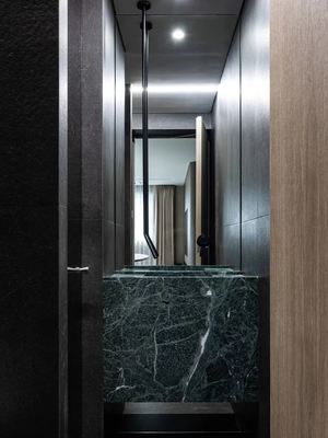 Pradas Verde Green Marble Bathroom Washbasin | Deep Jade Stone Vanity